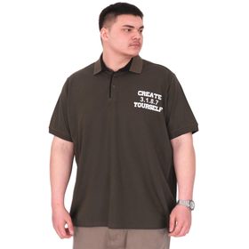 Mode XL U25310 Yourself Haki Polo Yaka Erkek T-shirt