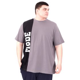 Mode XL U25501 Füme Parçalı Erkek T-shirt