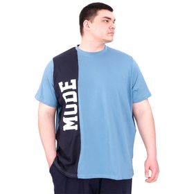 Mode XL U25501 Mavi Parçalı Erkek T-shirt