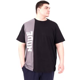 Mode XL U25501 Siyah Parçalı Erkek T-shirt