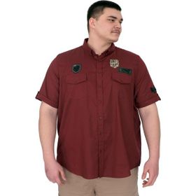 Mode XL U25601B Bordo Çift Kapaklı Gabardin Erkek Gömlek