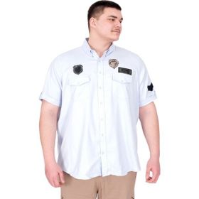 Mode XL U25601B Mavi Çift Kapaklı Gabardin Erkek Gömlek