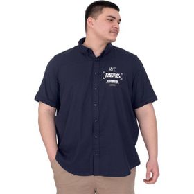 Mode XL U25602 Lacivert Gabardin Erkek Gömlek