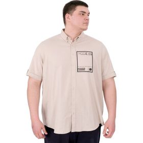 Mode XL U25603 Mode09 Bej Gabardin Erkek Gömlek