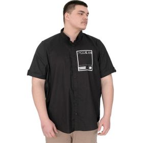 Mode XL U25603 Mode09 Siyah Gabardin Erkek Gömlek
