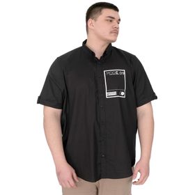 Mode XL U25603 Mode09 Siyah Gabardin Erkek Gömlek