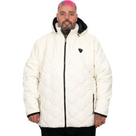 Mode XL U25701 Kapitone Kapüşonlu Ekru Erkek Mont
