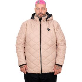 Mode XL U25701 Kapitone Kapüsonlu Kahve Antik Erkek Mont
