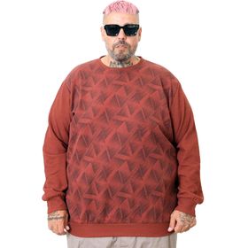 Mode XL U25819 İndigo Selanik Bisiklet Yaka Erkek Sweatshirt