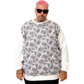 Mode XL U25819 İndigo Selanik Bisiklet Yaka Erkek Sweatshirt