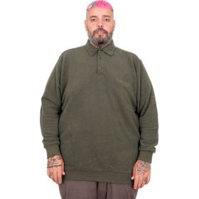 Mode XL U25821 Haki Polo Waffle Erkek Kazak