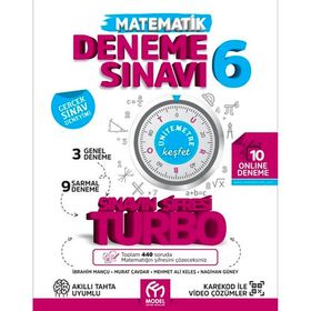 Model Eğitim Yayınları 6. Sınıf Matematik Sınavın Şifresi Turbo 3 Genel + 9 Sarmal Deneme Sınavı