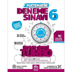 Model Eğitim Yayınları 6. Sınıf Matematik Sınavın Şifresi Turbo 3 Genel + 9 Sarmal Deneme Sınavı