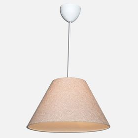 Modelight 35'lik PVC Kumaş Kaplama Yuvarlak Tekli Modern Kum Beji Sarkıt