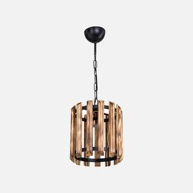 Modelight Ahlat Ahşap Metal Silindir Avize