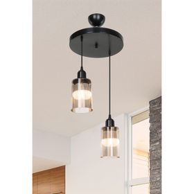 Modelight Aksel 2'li Bal Optik Camlı Avize