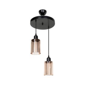 Modelight Aksel 2'li Bal Optik Camlı Avize