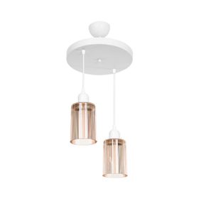 Modelight Aksel 2'li Bal Optik Camlı Avize