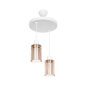 Modelight Aksel 2'li Bal Optik Camlı Avize
