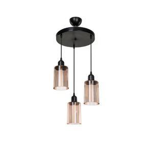 Modelight Aksel 3'lü Bal Optik Camlı Avize