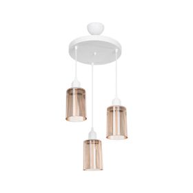 Modelight Aksel 3'lü Bal Optik Camlı Avize