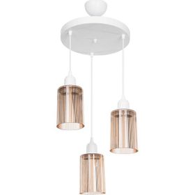 Modelight Aksel 3'lü Bal Optik Camlı Avize
