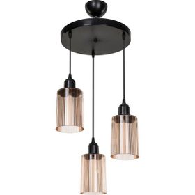 Modelight Aksel 3'lü Bal Optik Camlı Avize