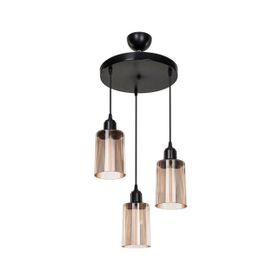 Modelight Aksel 3'lü Bal Optik Camlı Avize