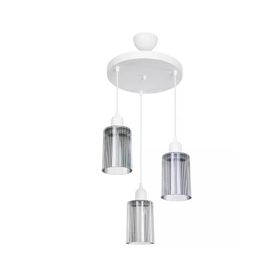 Modelight Aksel 3'lü Füme Optik Camlı Avize