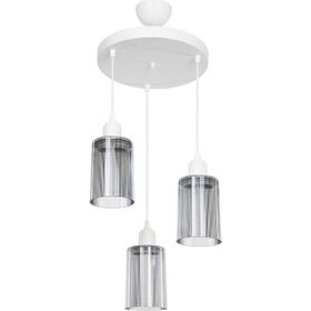 Modelight Aksel 3'lü Füme Optik Camlı Avize