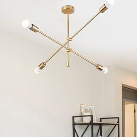 Modelight Ark Altın Metal 4'lü Geometrik Avize