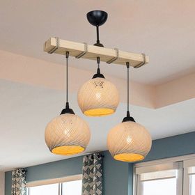 Modelight Aspen Krem Ahşap 3'lü Sarkıt Avize