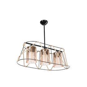 Modelight ASZ-0986 Gezegen Bal Camlı Halatlı 3'lü Avize