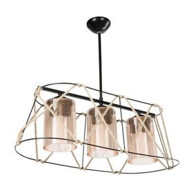 Modelight ASZ-0986 Gezegen Bal Camlı Halatlı 3'lü Avize