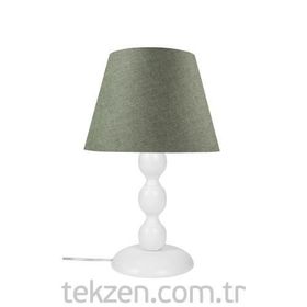 Modelight Boncuk Küçük Beyaz Ayak Yeşil Şapka Abajur