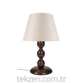 Modelight Boncuk Küçük Kahve Ayak Kum Beji Şapka Abajur