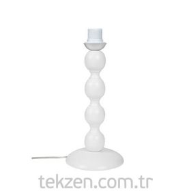 Modelight Büyük Boncuk Beyaz Abajur Ayağı