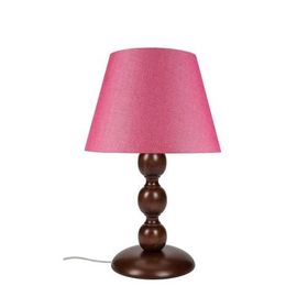 Modelight Küçük Boncuk Kahve Ayak Pembe Şapka Abajur
