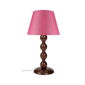 Modelight Küçük Boncuk Kahve Ayak Pembe Şapka Abajur