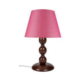 Modelight Küçük Boncuk Kahve Ayak Pembe Şapka Abajur