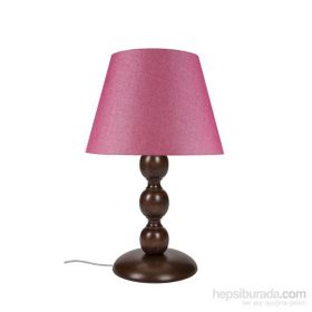 Modelight Küçük Boncuk Kahve Ayak Pembe Şapka Abajur