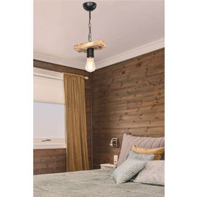 Modelight Lagün Ahşap Halatlı Tekli Avize