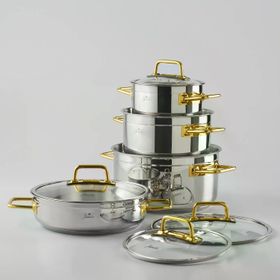 Modena 8 Parça Titanyum Gold Tencere Seti