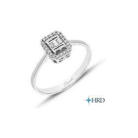 Modern Tasarım 0.19 ct Baget Pırlanta Yüzük
