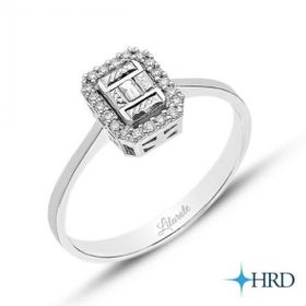 Modern Tasarım 0.19 ct Baget Pırlanta Yüzük