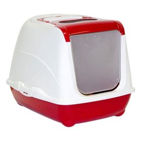 Moderna 50 cm Kırmızı Flip Kapalı Kedi Tuvaleti