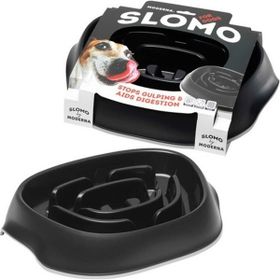 Moderna 950 ml ( Siyah ) Slomo Orta ve Büyük Irk Köpek Yavaş Yeme Mama Kabı