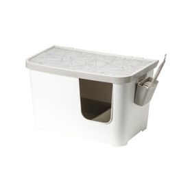 Moderna Casetta Gri Beyaz 75.7x45x45 cm Kapalı Kedi Tuvaleti