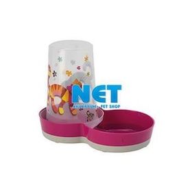 Moderna Friends 1,500 ml Fuşya Hazneli Mama ve Su Kabı