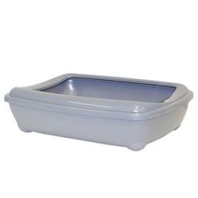 Moderna Ringli Büyük 50 cm Gri Aristo Açık Kedi Tuvalet Kabı